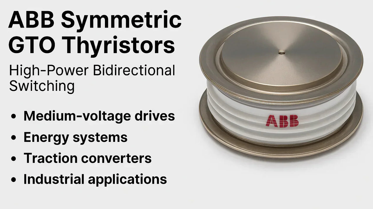 ABB symmetric GTO thyristors for bidirectional high-power switching in energy, traction converters, and medium-voltage drives