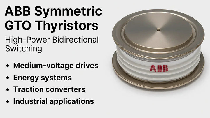ABB symmetric GTO thyristors for bidirectional high-power switching in energy, traction converters, and medium-voltage drives