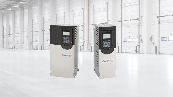 Allen-Bradley PowerFlex 753 AC drive installed in a motor control cabinet for industrial automation