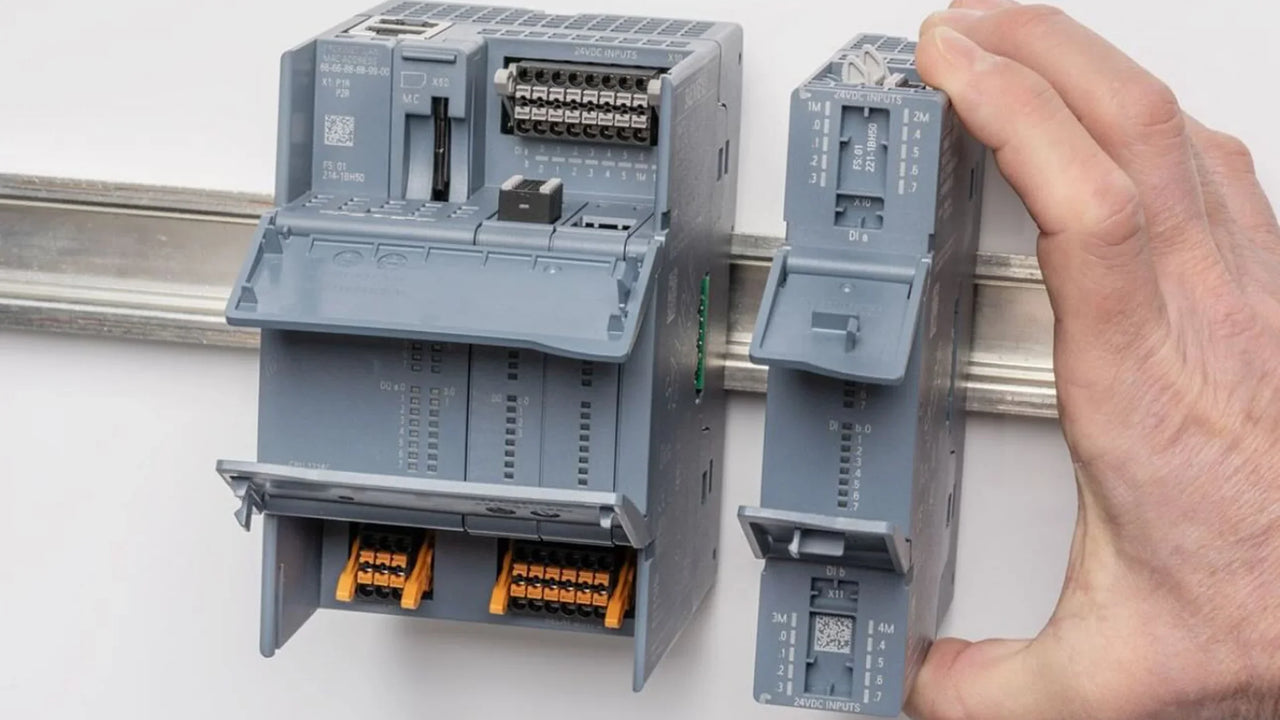 Siemens SIMATIC S7-1200 PLC compact modular controllers with Profinet and TIA Portal integration for small to medium automation.