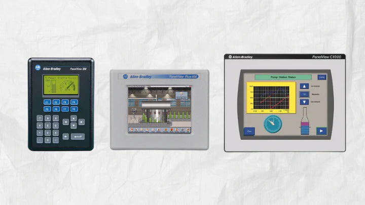 Allen-Bradley PanelView touchscreen HMI display for ControlLogix and CompactLogix systems