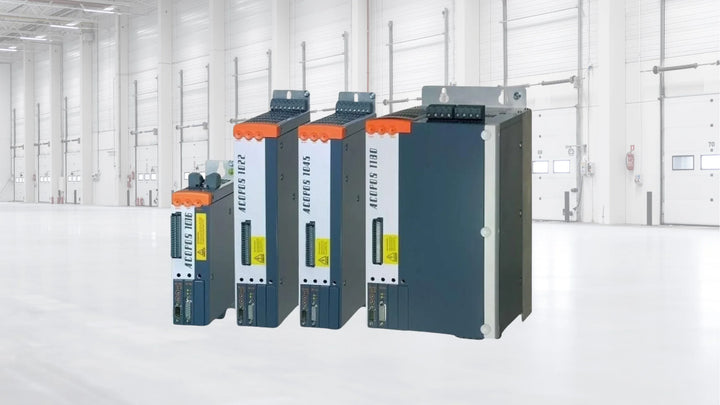 B&amp;R ACOPOS servo drives including model 1045 installed in an industrial control cabinet for precision motion control