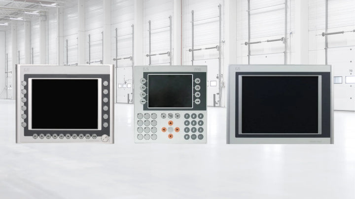 B&amp;R Industrial HMI panel showing process data in a factory automation environment