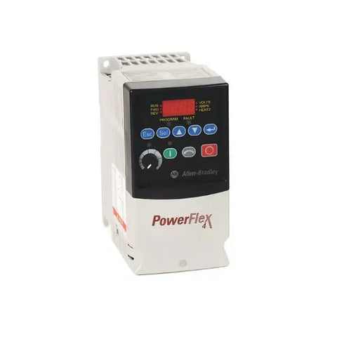 PowerFlex 4 AC Drives from Allen Bradley featuring an integral keypad and compact design for easy operation.