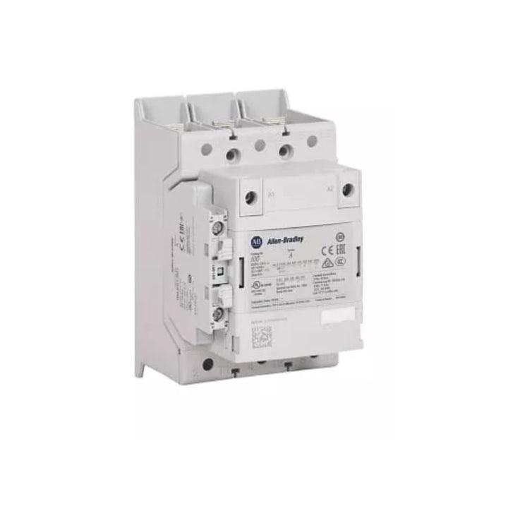 Contator Allen-Bradley 100-E146KD11, 3 polos, 146 A, bobina 110V, ideal para controle de motores industriais.