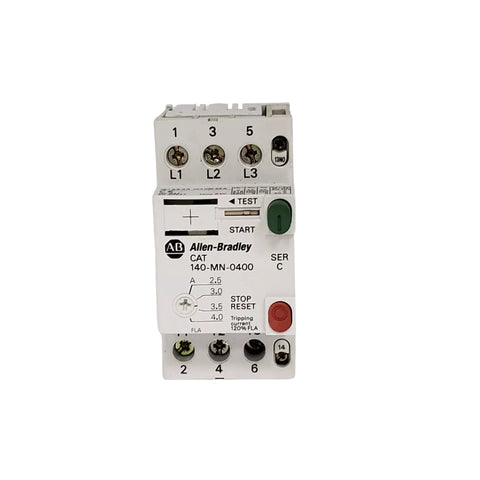 Arrancador manual Allen-Bradley 140-MN-0400 | Disyuntor de 3 polos
