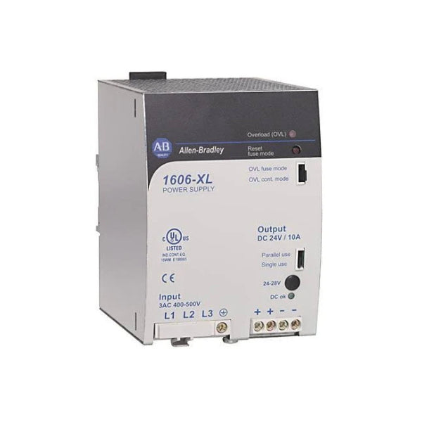 Allen-Bradley 1606-XL240E-3 Industrial Power Supply, 24V DC, 10A,