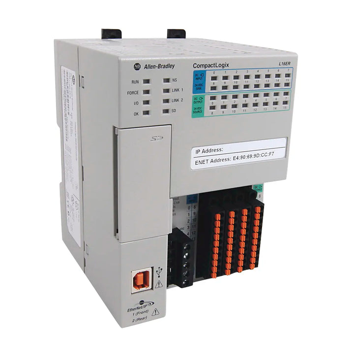 1769-L16ER-BB1B Allen Bradley compact CompactLogix controller with embedded EtherNet/IP, offering versatile industrial automation capabilities. - DDPARTS SOLUTION