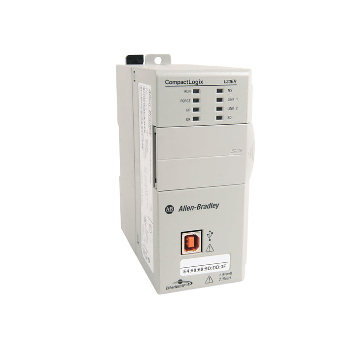 Allen-Bradley 1769-L33ERK CompactLogix controller with 2MB memory, dual Ethernet, conformal coating