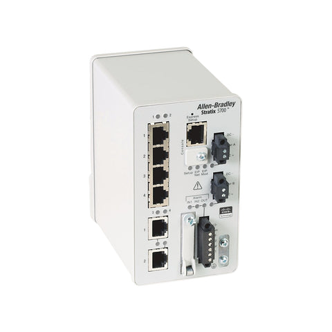 Allen-Bradley 1783-BMS06TGL Stratix 5700 Ethernet switch, 4 Fast + 2 Gigabit ports, Lite software