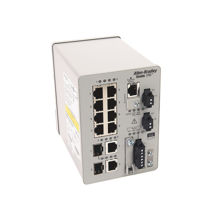 Allen-Bradley 1783-BMS10CGP Stratix 5700 managed Ethernet switch, 10 ports, for secure and reliable industrial network connectivity.