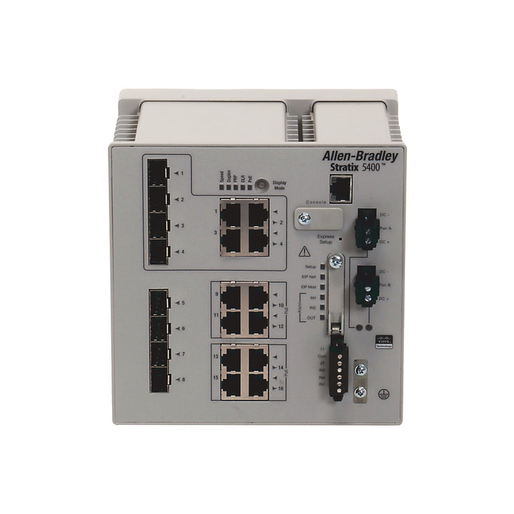 Allen-Bradley 1783-HMS4SG8EG4CGR Stratix 5400 Layer 3 switch, 8 PoE, 4 SFP, 4 combo ports