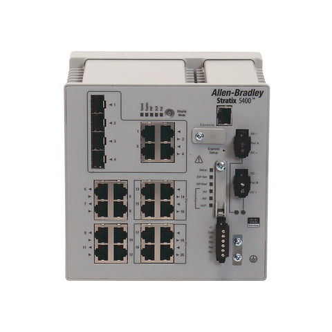 Allen-Bradley 1783-HMS8TG8EG4CGR Stratix 5400 Layer 3 switch, 20 ports, PoE, combo, DIN rail