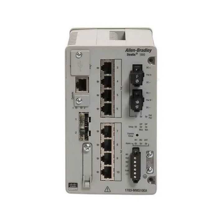Allen-Bradley 1783-MMS10EA Stratix 5800 PoE modular switch, 8 PoE ports, 2 SFP, Layer 2 advanced