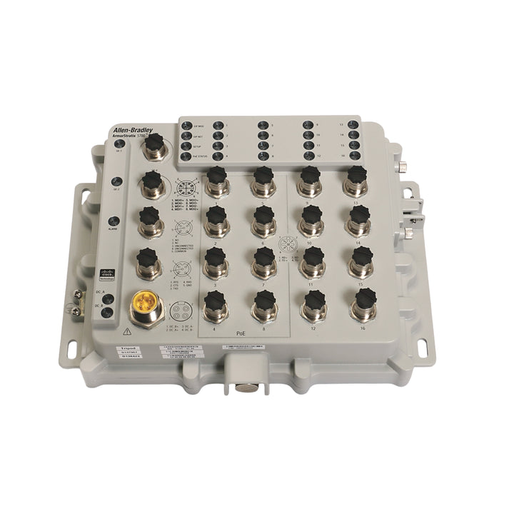 Allen-Bradley 1783-ZMS8T8E2TGP ArmorStratix 5700 switch, 16 ports, 8 PoE, 2 GE, IP67, CIP Sync