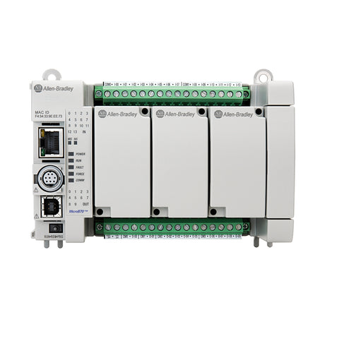Allen-Bradley 2080-L70E-24QBB Micro870 PLC, 14 inputs, 10 DC source outputs, 24V DC, Ethernet/IP