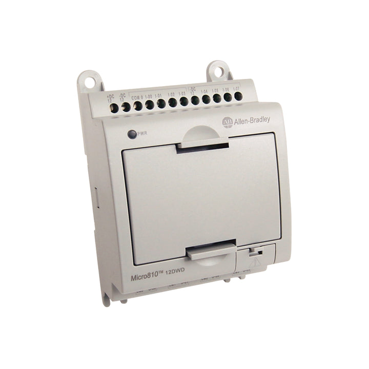 Allen-Bradley 2080-LC10-12DWD Micro810 controller, 12V DC, 8IN, 4AIN, 4 relay outputs