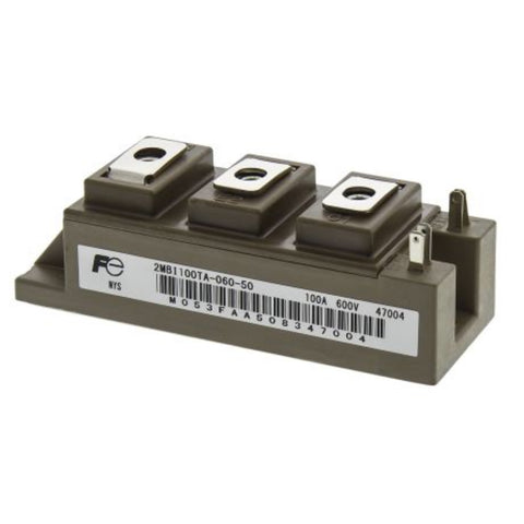 Fuji 2MBI100TA-060-50 IGBT module, 100 A, 600 V, dual-pack, insulated chassis-mount, industrial switching solution