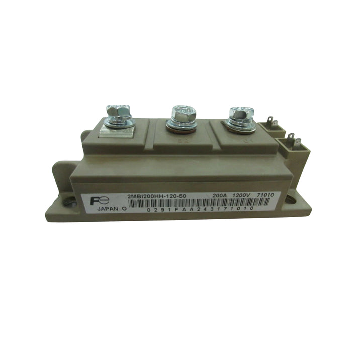 Fuji 2MBI200HH-120-50 IGBT module, 200 A, 1200 V, dual-pack, insulated chassis mount, for industrial inverters