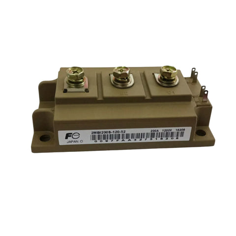 Fuji 2MBI200S-120-52 IGBT module, 200 A, 1200 V, dual-pack, insulated base, high-speed industrial switching