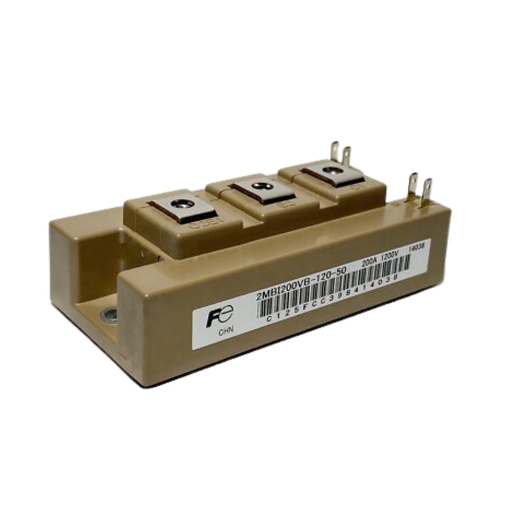 Fuji 2MBI200VB-120-50 IGBT module, 200 A, 1200 V, dual-pack, insulated base, industrial automation