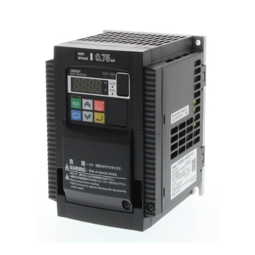 Variador de frecuencia variable 3G3MX2-A4004-ZV1 Omron de 0,4 kW (0,5 HP), que ofrece un control preciso del motor para aplicaciones industriales con características avanzadas y confiabilidad.