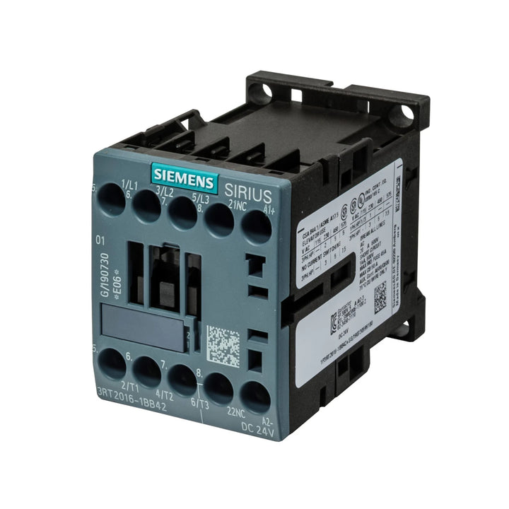 Siemens 3RT2016-1BB42 SIRIUS contactor for electrical circuit control in industrial automation.