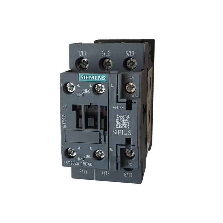 Siemens 3RT2025-1BB40 SIRIUS contactor for electrical circuit control in industrial automation.