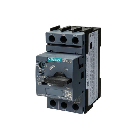 Siemens 3RV2011-1EA10 overload relay for SIRIUS motor protection system.