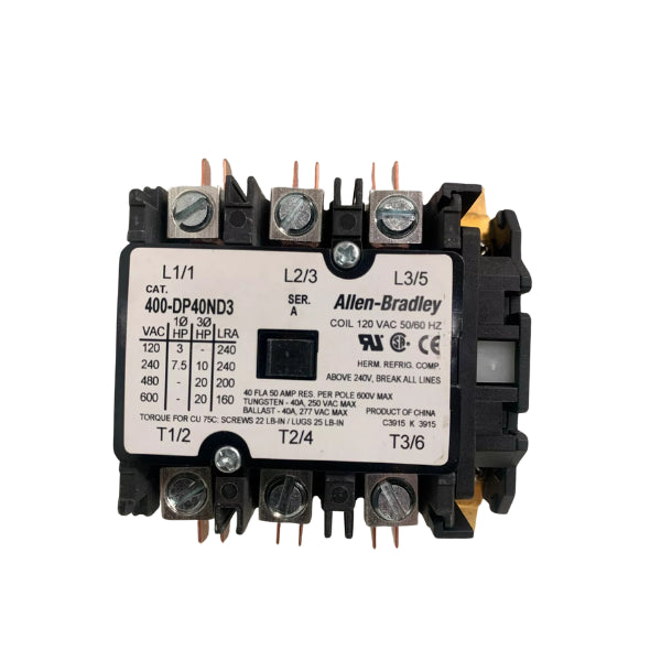 Allen-Bradley 400-DP40ND3 Definite Purpose Contactor, 40A, 120V