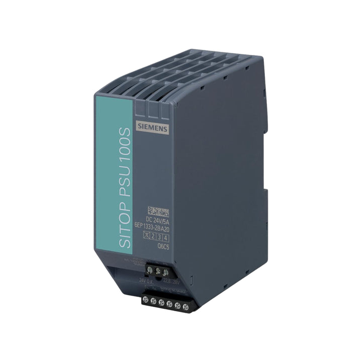 Siemens 6EP1333-2BA20 SITOP PSU100S power supply, 24V DC 5A, for industrial automation and control systems.