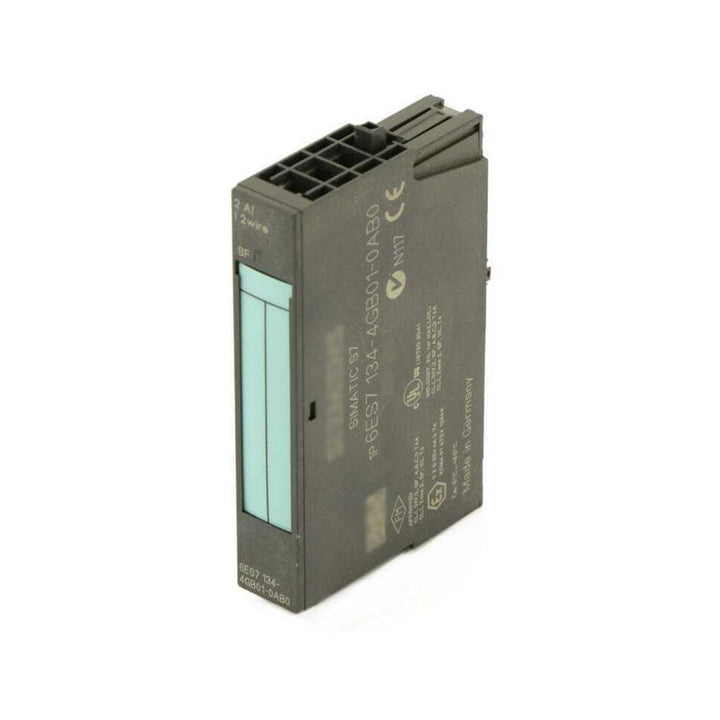 Siemens 6ES7134-4GB01-0AB0 SIMATIC ET 200S analog input module for industrial automation.