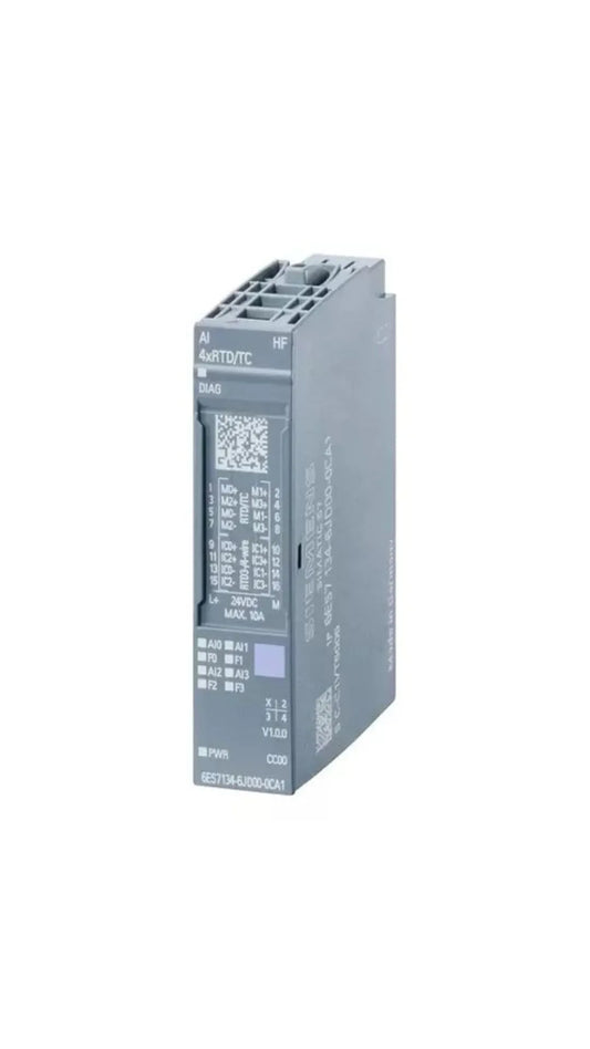 6ES7134-6JD00-0CA1 Siemens SIMATIC ET 200SP, Analog input module, AI 4xRTD/TC High Feature, suitable for BU type A0, A1, Color code CC00, channel diagnostics, 16 bit, +/-0.1%, 2-/3-/4-wire
