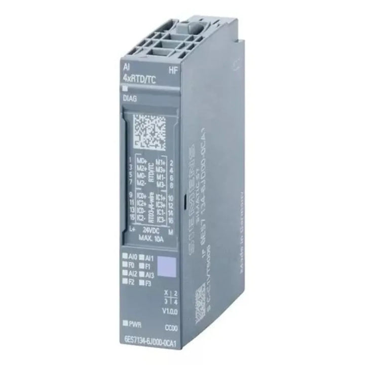 6ES7134-6JD00-0CA1 Siemens SIMATIC ET 200SP, Analog input module, AI 4xRTD/TC High Feature, suitable for BU type A0, A1, Color code CC00, channel diagnostics, 16 bit, +/-0.1%, 2-/3-/4-wire - DDPARTS SOLUTION