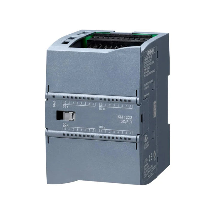 Siemens 6ES7223-1PL32-0XB0 relay output module for SIMATIC S7-1200, 32 outputs.