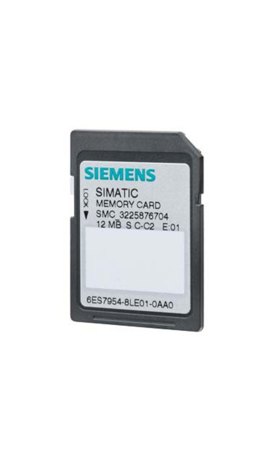 6ES7954-8LE03-0AA0 Siemens SIMATIC S7, TARJETA DE MEMORIA PARA S7-1X00 CPU/SINAMICS, 3,3 V FLASH, 12 MBYTE