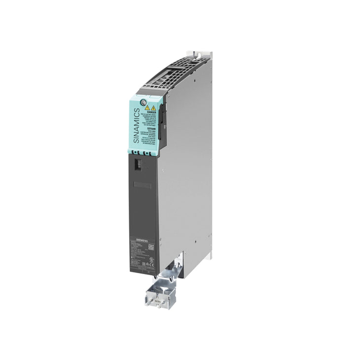 Siemens 6SL3120-1TE21-0AA3 S120 PM240-2 power module, 10 A, with braking chopper for modular high-performance drives.