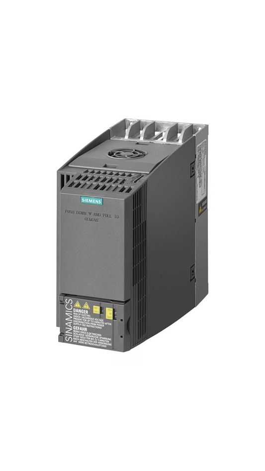 6SL3210-1KE21-7AF1 Siemens SINAMICS G120C RATED POWER 7,5KW WITH 150% OVERLOAD FOR 3 SEC 3AC380-480V +10/-20% 47-63HZ INTEGRATED FILTER CLASS A I/O-INTERFACE: 6DI, 2DO,1AI,1AO SAFE TORQUE OFF INTEGRATED FIELDBUS: PROFINET-PN PROTECTION: IP20