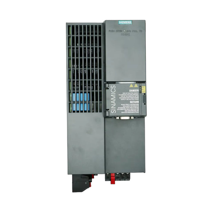 Siemens 6SL3210-1KE22-6AP1 SINAMICS G120 PM240-2 power module, 5.5 kW, 3AC 400 V, with integrated brake chopper.