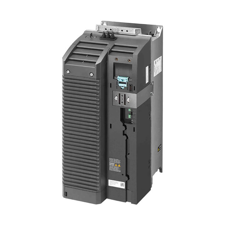 Siemens 6SL3210-1PE26-0AL0 SINAMICS G120C drive, 30 kW, 400 V, with PNP input and braking chopper.