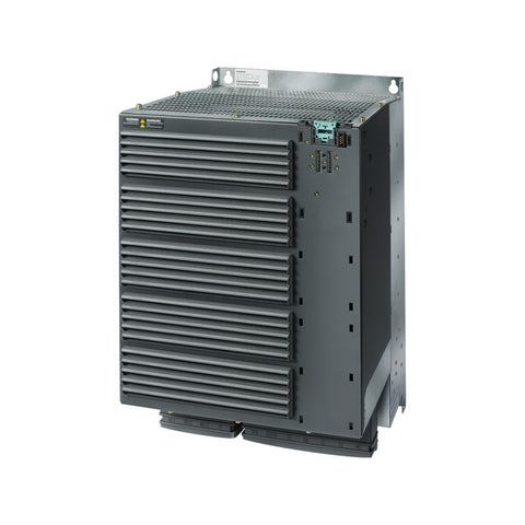 Siemens 6SL3224-0BE34-5UA0 SINAMICS PM240-2 power module, 45 kW, with braking chopper and cabinet installation.
