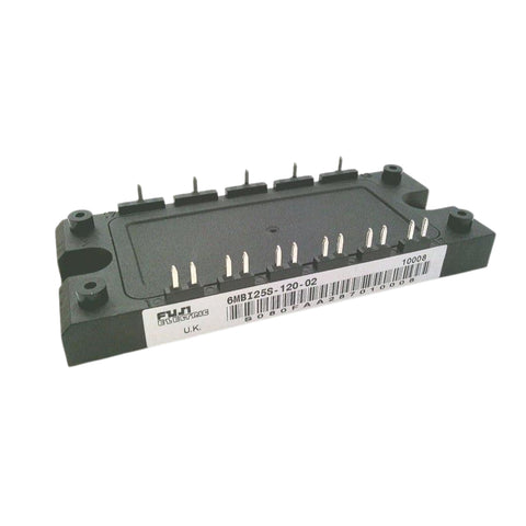 Fuji 6MBI25S-120-02 IGBT module, 25A 1200V, chassis mount, compact and high-speed switching