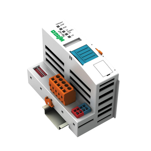 WAGO 750-347 CANopen ECO Fieldbus Coupler MCS, 24 VDC, supports up to 64 I/O modules, IP20