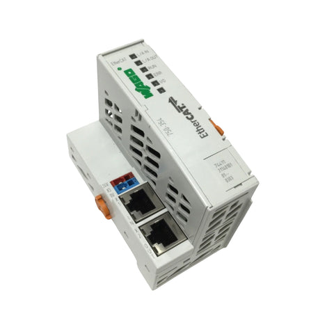 WAGO 750-354 EtherCAT coupler, dual RJ-45, 1024-byte I/O process image, 24 VDC, IP20