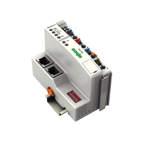 WAGO 750-370 PROFINET IO 2nd generation fieldbus coupler, 24 VDC, 100 Mbit/s, 64 I/O modules, 320-byte I/O image, IP20