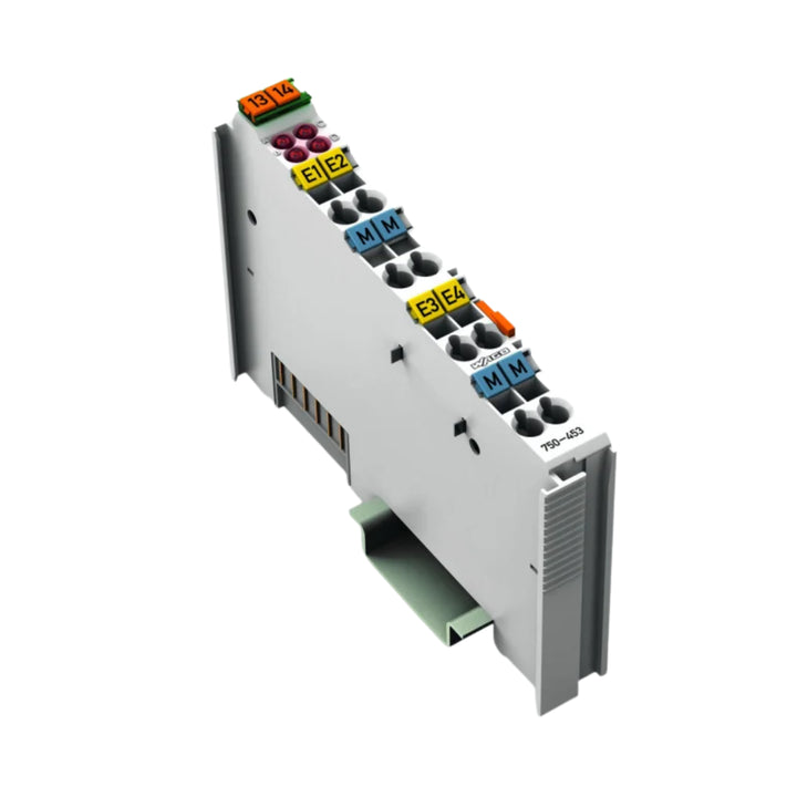 WAGO 750-453 4-channel analog input module, 0-20 mA single-ended, 12-bit resolution, IP20