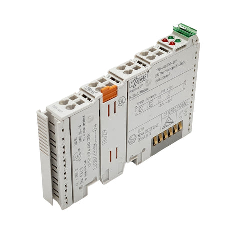 WAGO 750-469 2-channel thermocouple input module, diagnostics LED, type K/S/T/etc., IP20
