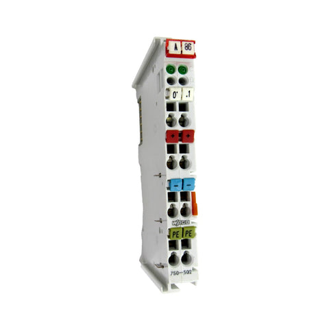 WAGO 750-502 2-channel digital output module, 24 VDC 2 A per channel, short-circuit protection, IP20