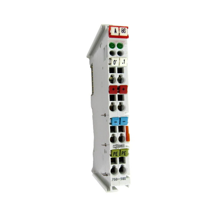 WAGO 750-502 2-channel digital output module, 24 VDC 2 A per channel, short-circuit protection, IP20