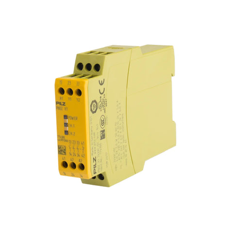 Pilz 774300 Safety Relay, compact industrial design with robust functionality.